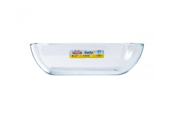 Pyrex 343P000/3046 Dikdörtgen Cam Fırın Kabı + Kapak 25x20x8 cm