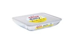 Pyrex 344P000/3043 Dikdörtgen Cam Fırın Kabı + Kapak 27x22x9 cm