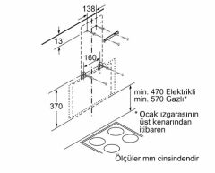 Bosch DWK65AD70R Duvar Tipi Davlumbaz 60 cm Antrasit Gri