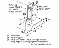 Bosch DWK65AD70R Duvar Tipi Davlumbaz 60 cm Antrasit Gri