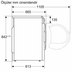 WTWH8760TR Serie 6 Isı Pompalı Kurutma Makinesi 9 kg