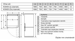 KGN55VIE0N Serie 4 Alttan Donduruculu Buzdolabı 186 x 70 cm Kolay temizlenebilir Inox