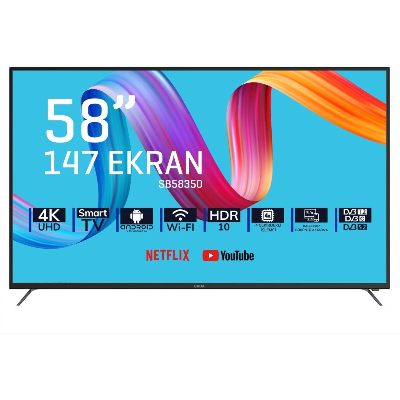 SABA SB58350 58 ULTRA HD 4K ANDROID SMART LED TV