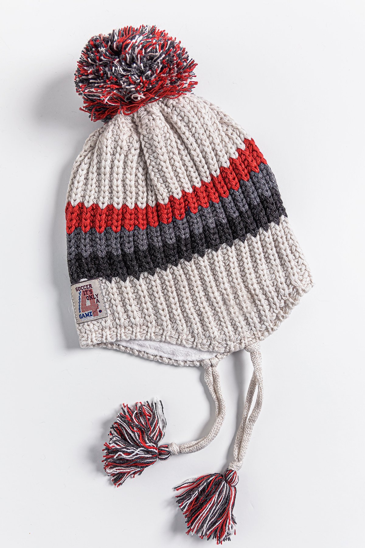 Renkli Ponponlu 4-8 Yaş Erkek Çocuk Bere