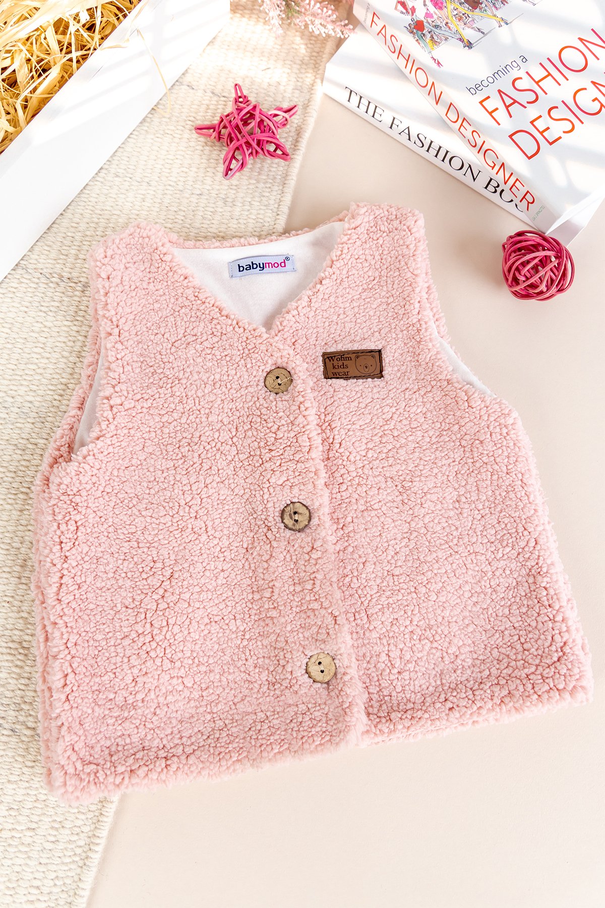 Welsoft Peluş Kışlık Kız/Erkek Bebek Yelek