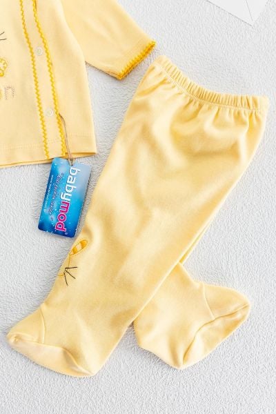 Önden Çıtçıtlı Tavşan Figürlü İkili Bebek Takımı