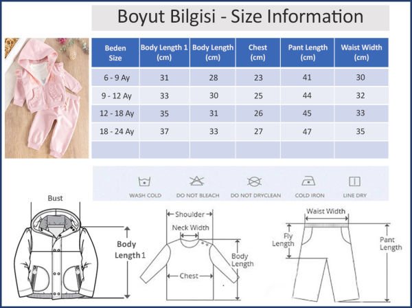 Queen Baskılı 3'lü Hırkalı Kız Bebek Takım