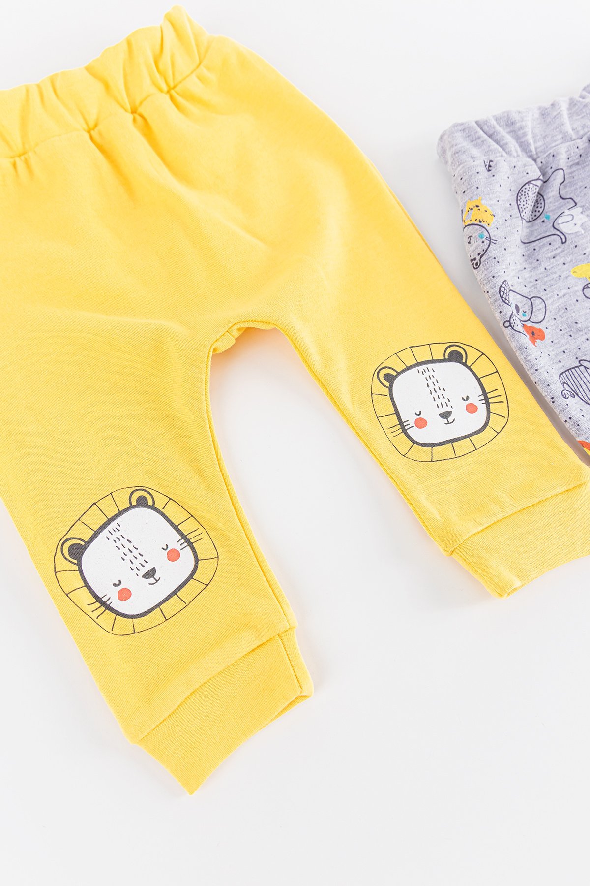 Figürlü Erkek Bebek Tek Alt Pantolon Takım