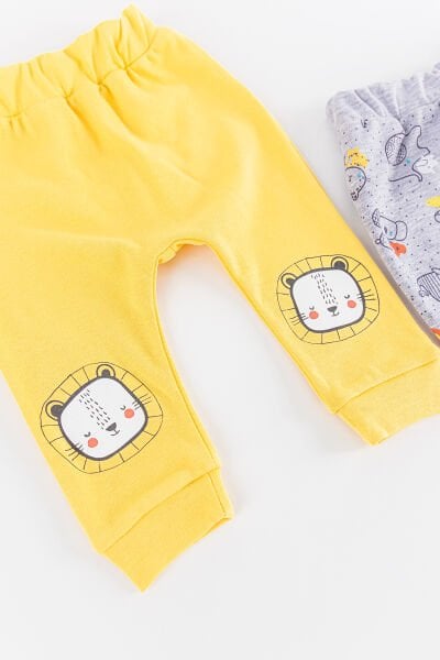 Figürlü Erkek Bebek Tek Alt Pantolon Takım