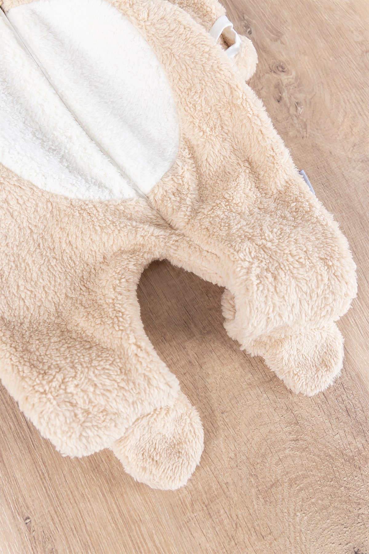 Tavşan Şapkalı Kuzu Welsoft Kız/Erkek Bebek Kışlık Tulum