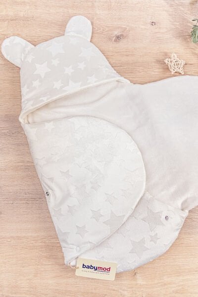 Welsoft Kız/Erkek Bebek Kundak Bebek Battaniye KREM -  Tek Ebat