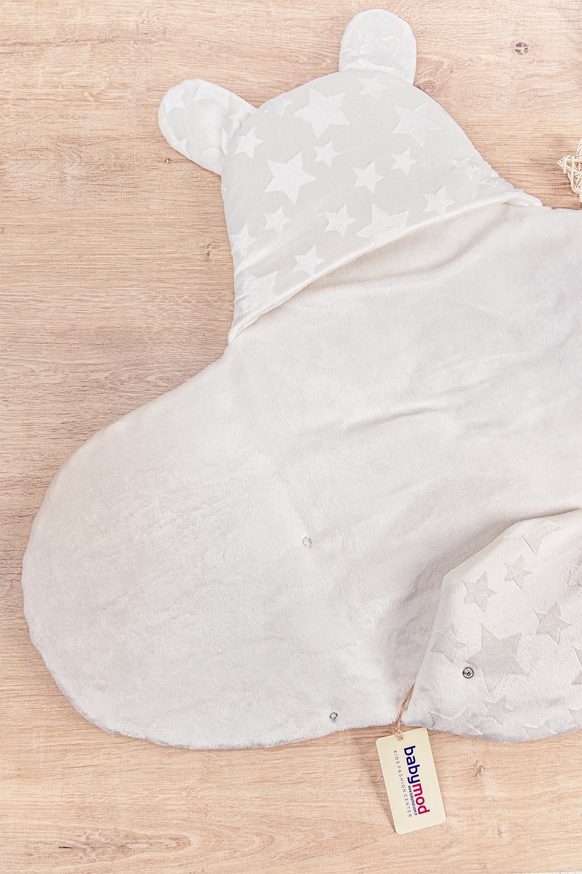 Welsoft Kız/Erkek Bebek Kundak Bebek Battaniye KREM -  Tek Ebat