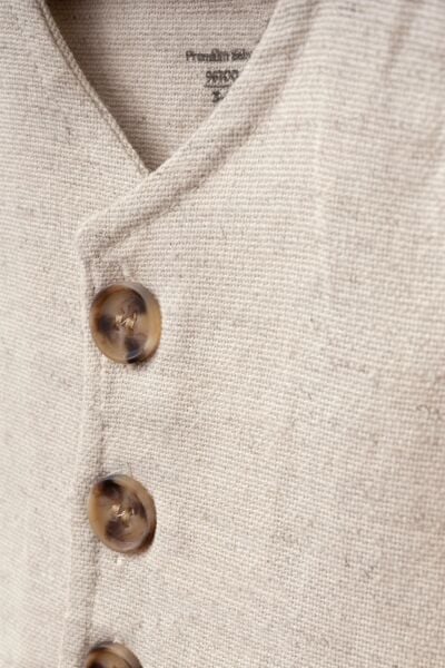 Keten Yelek Şort Şık Kız Bebek Takım