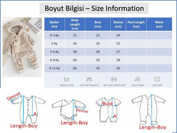 Ayıcık Figürlü Welsoft Peluş Astronot  Kışlık Kız Erkek Bebek Tulum