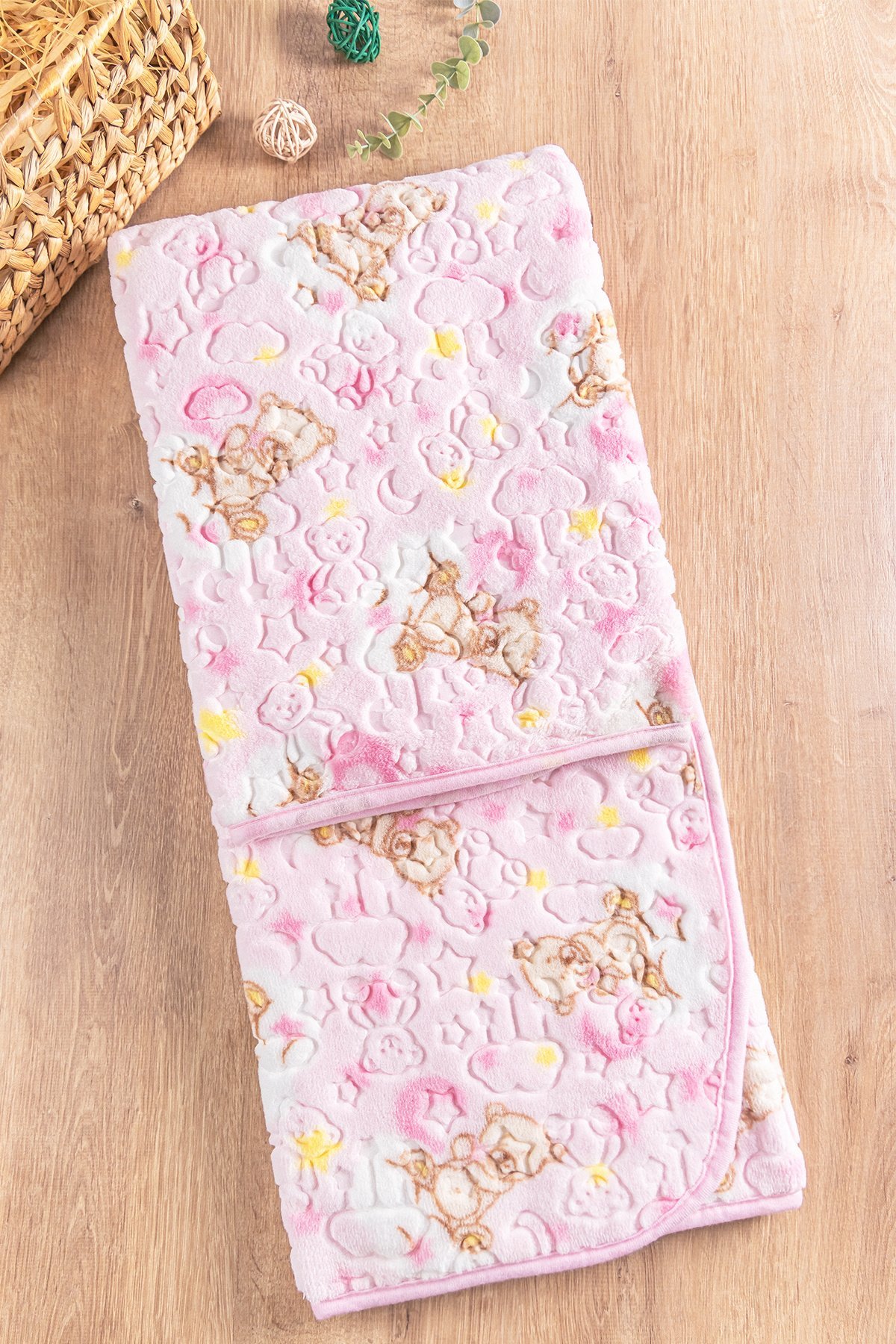 Figürlü Peluş Kız/Erkek Bebek Battaniye