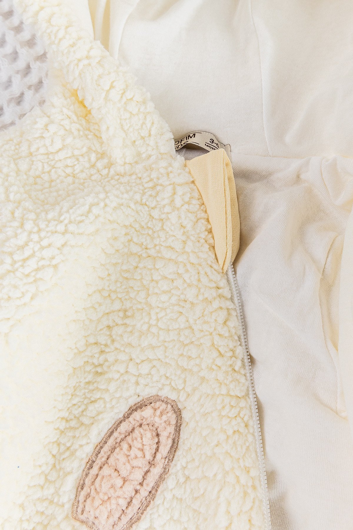 Tavşan Figürlü Kapüşonlu Welsoft Peluş Kışlık Kız Bebek Tulum