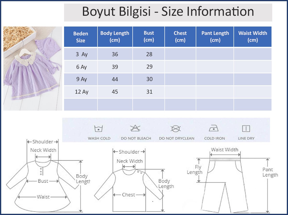 Güpür Yakalı Uzun Kollu Şapkalı Kız Bebek Elbise