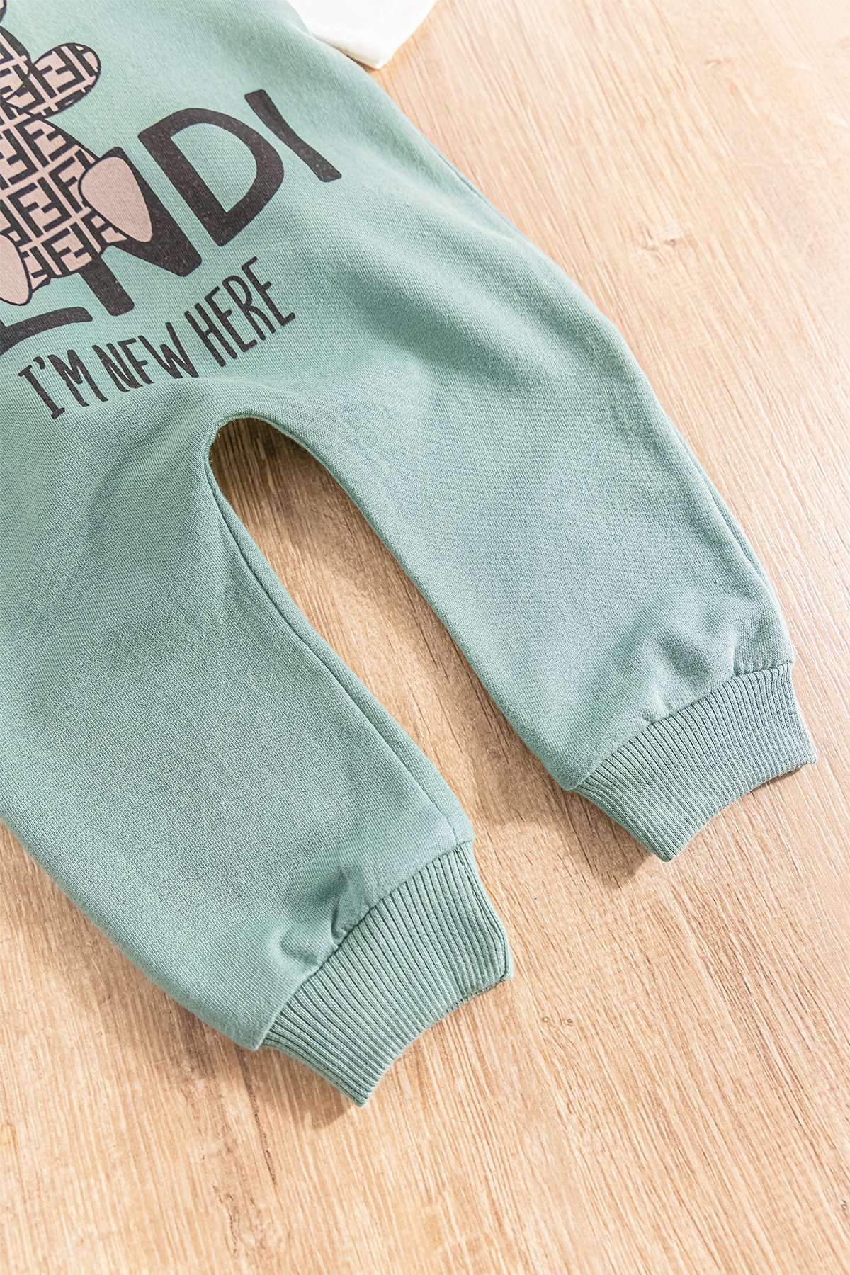 Ayıcık Desenli Erkek Bebek Tulum Salopet Takım