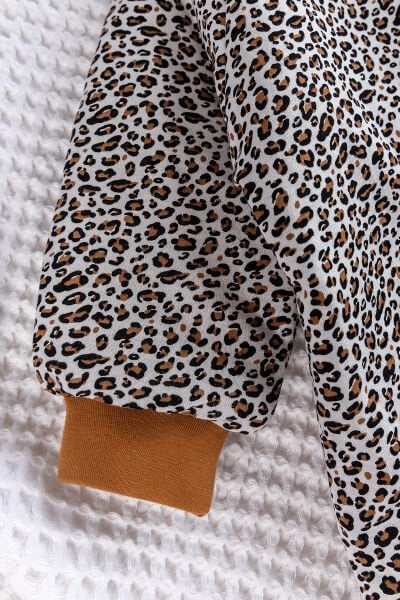 Elyaf Dolgulu 2.5 TogLeopar Desenli Çocuk Uyku Tulumu