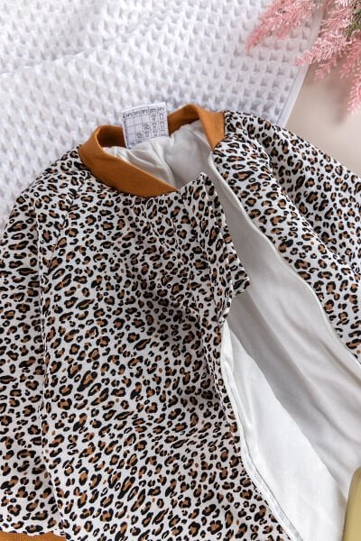 Elyaf Dolgulu 2.5 TogLeopar Desenli Çocuk Uyku Tulumu