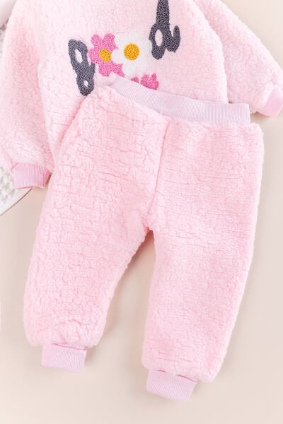 Welsoft Kışlık Kız Bebek Takım 2li Pembe Takım