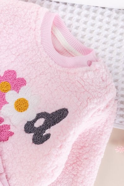 Welsoft Kışlık Kız Bebek Takım 2li Pembe Takım