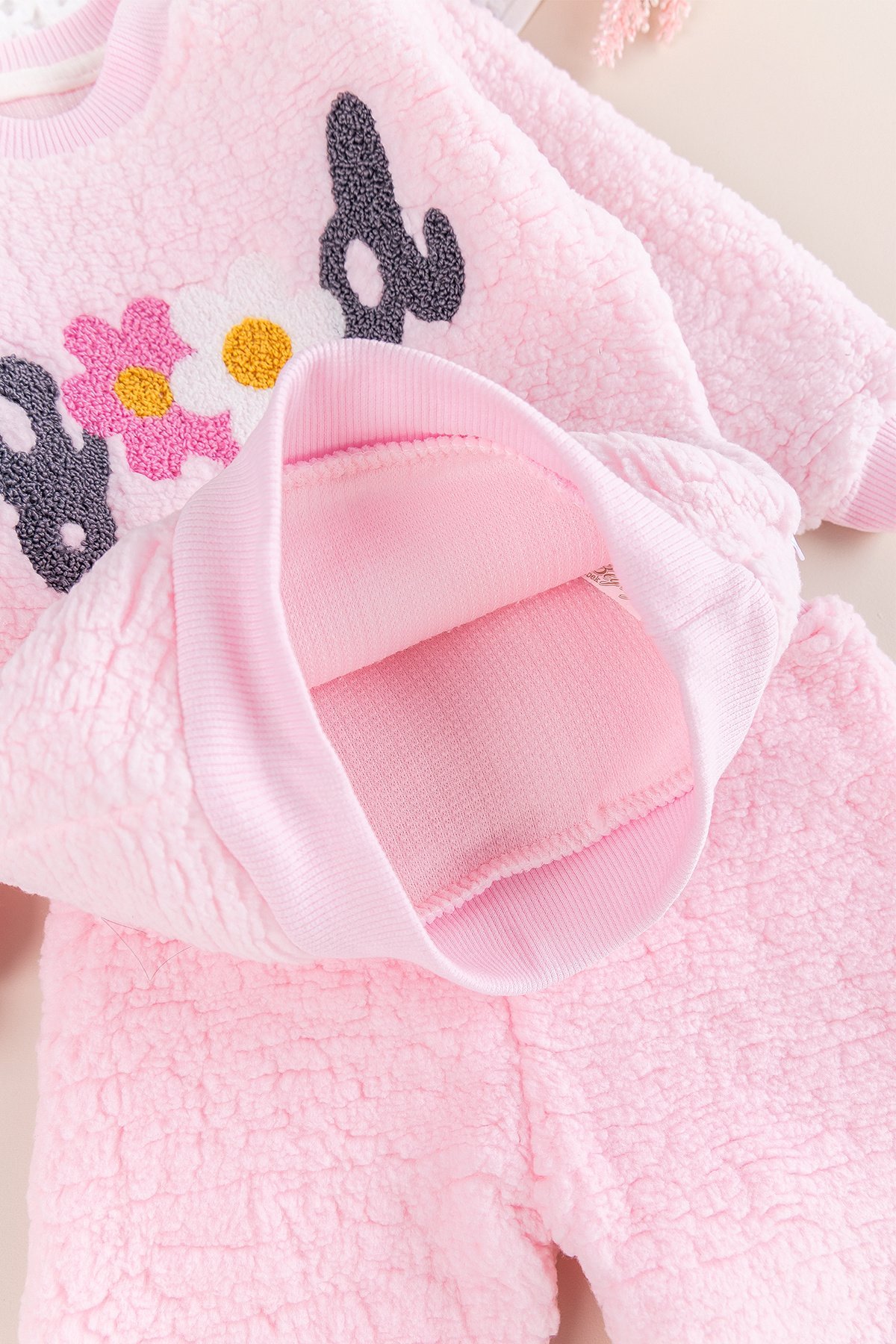 Welsoft Kışlık Kız Bebek Takım 2li Pembe Takım