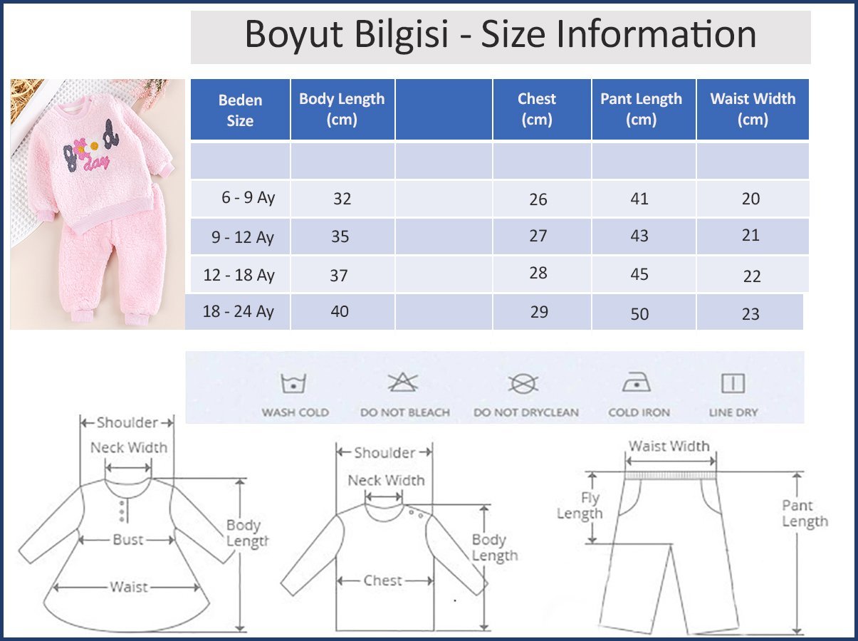 Welsoft Kışlık Kız Bebek Takım 2li Pembe Takım
