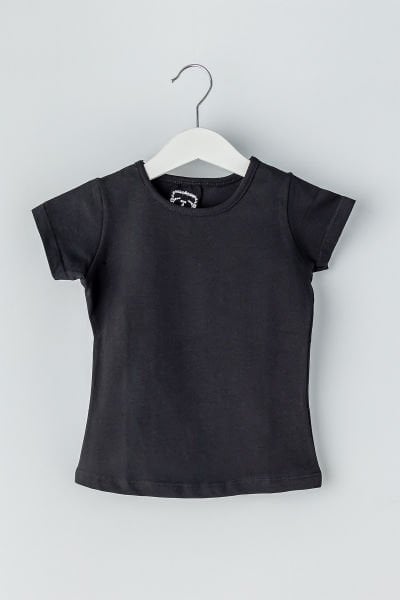 Kısa Kollu Çocuk Body Düz Renk Çocuk Tişört