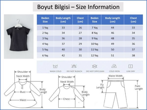 Kısa Kollu Çocuk Body Düz Renk Çocuk Tişört