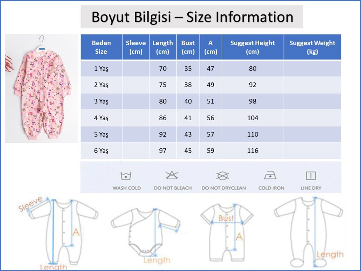 Sevimli Hayvanlar Kız Çocuk Uyku Tulumu