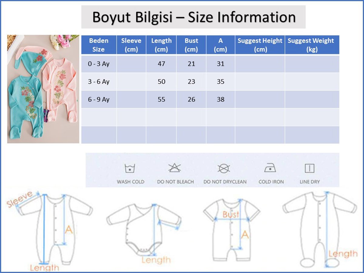 Kız Bebek Tulum Güpürlü İkili Uzun Kollu Tulum Takım