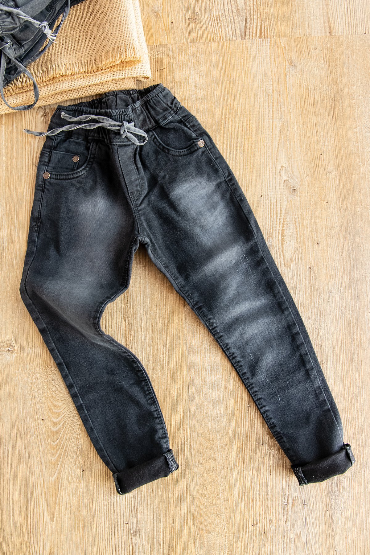 Denim Kumaş Kız Çocuk Pantolon Tayt