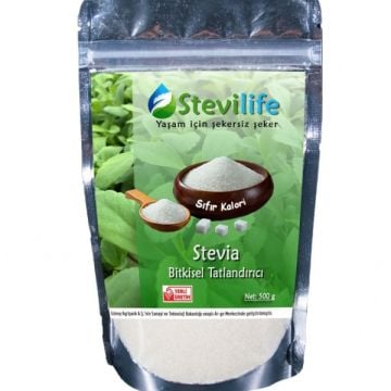 Stevia'lı Toz Tatlandırıcı - Sıfır Kalori - Diyabetik (500gr)