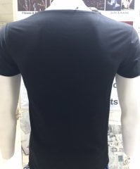 Taekwondo baskılı slim fit Siyah Tişört