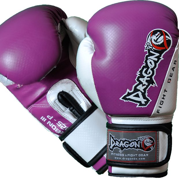 Mor - Beyaz Carbon Boks Eldiveni 8 oz
