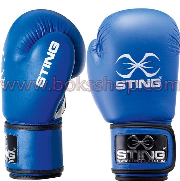 Sting Boks Eldiveni Aiba Onaylı Mavi - 10 oz