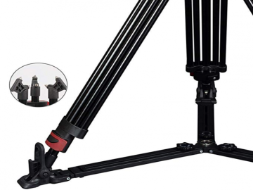 Miliboo MTT609A Hidrolik Kafalı Profesyonel Alüminyum Video Tripod