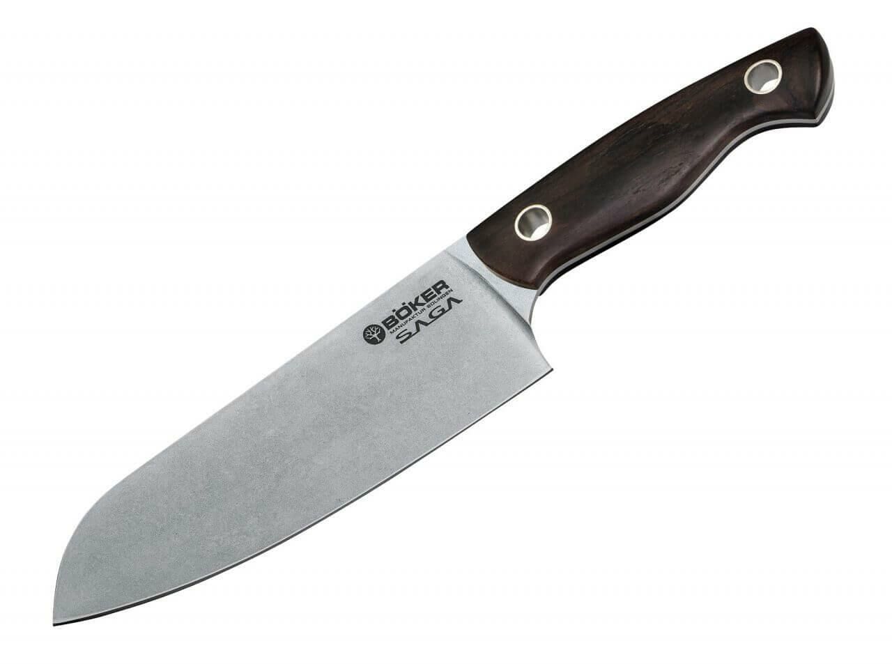 Böker Manufaktur Saga Santoku Grenadill Bıçak