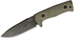 Lionsteel T5 fixed blade tactical knife - Green canvas, black blade Bıçak