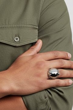 Pençe Model Oniks Taşı Üzeri Elif Yüzük