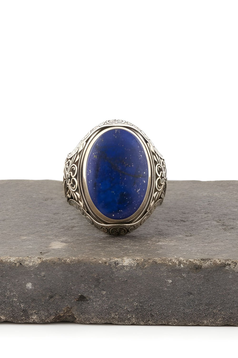 Lapis Lazuli Taşlı Berceste Model Gümüş Yüzük
