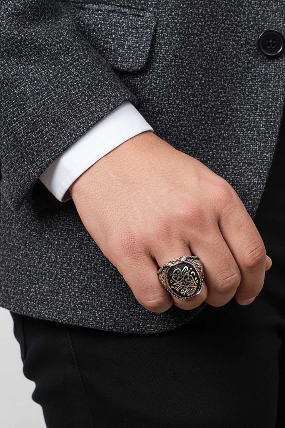 Pençe Model Bu da Geçer Yahu Gümüş Yüzük