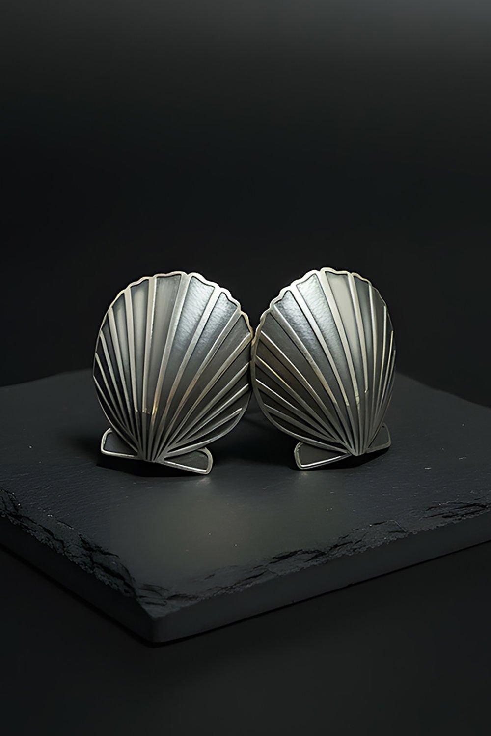 Deniz Kabuğu Model Gümüş Küpe