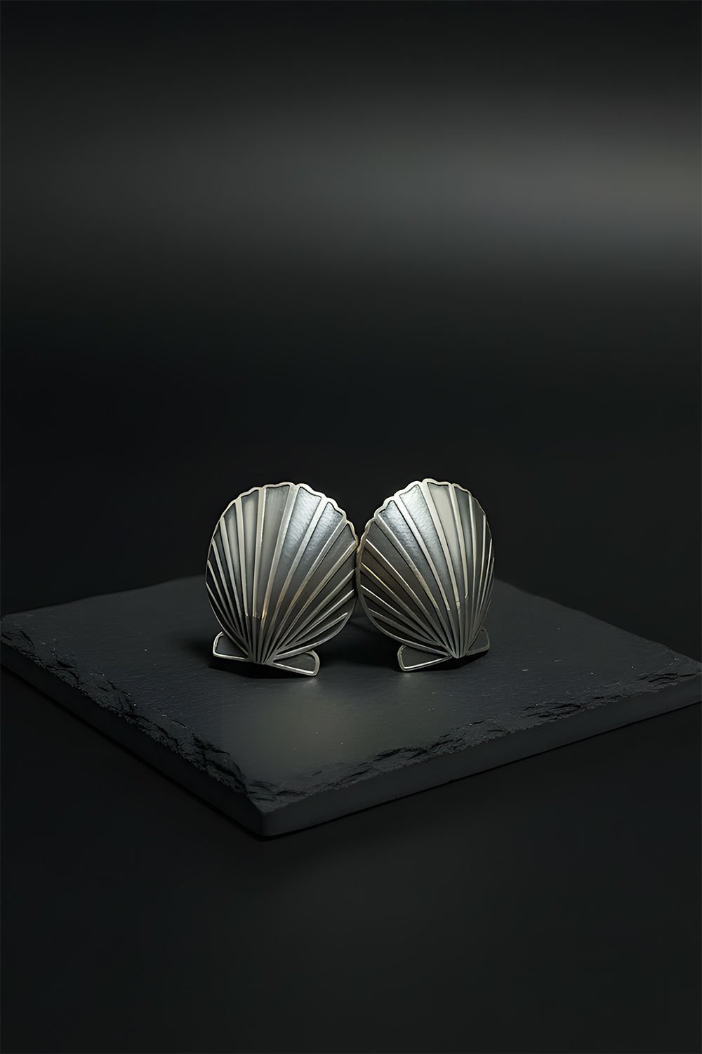 Deniz Kabuğu Model Gümüş Küpe