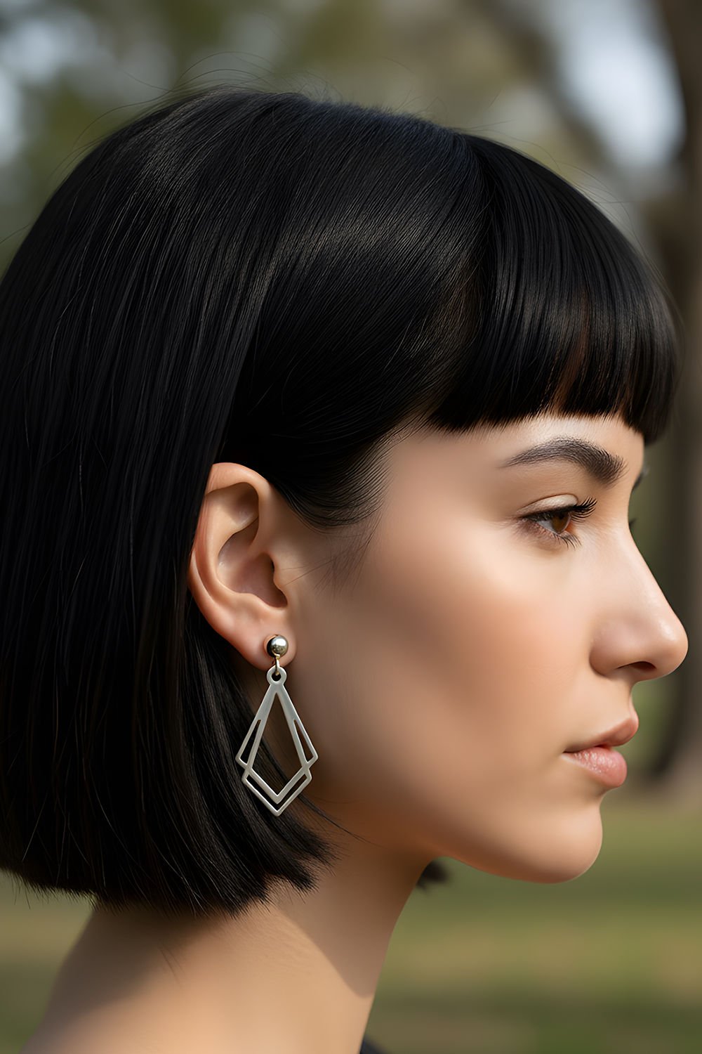 Diamond Model Gümüş Küpe