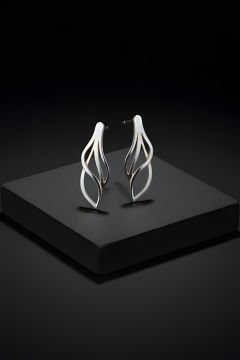 Sarmal Model Gümüş Küpe