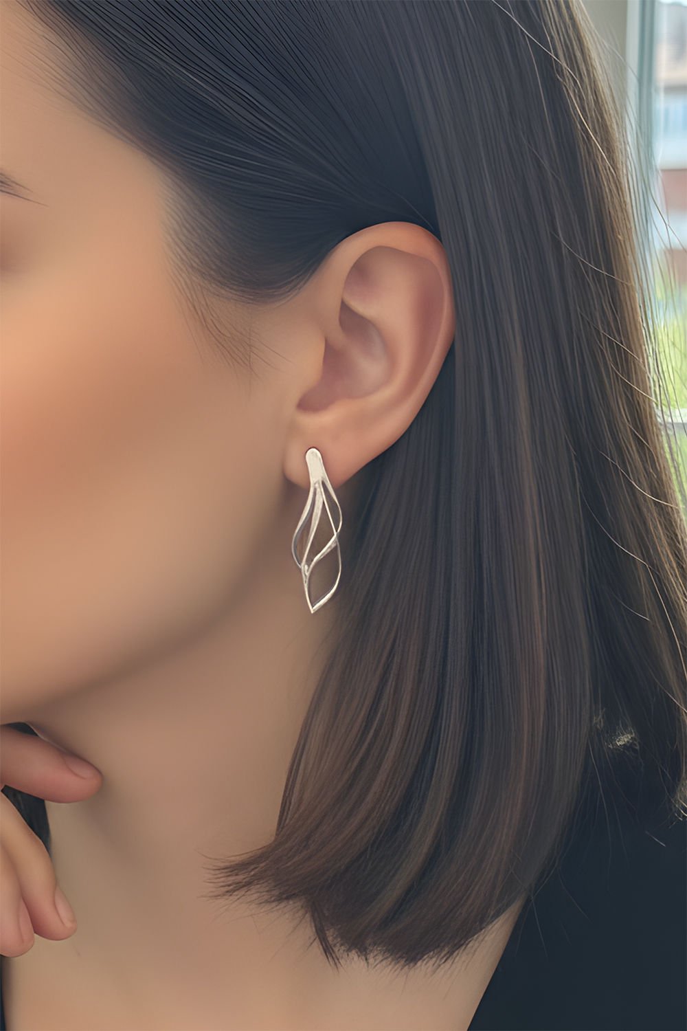 Sarmal Model Gümüş Küpe