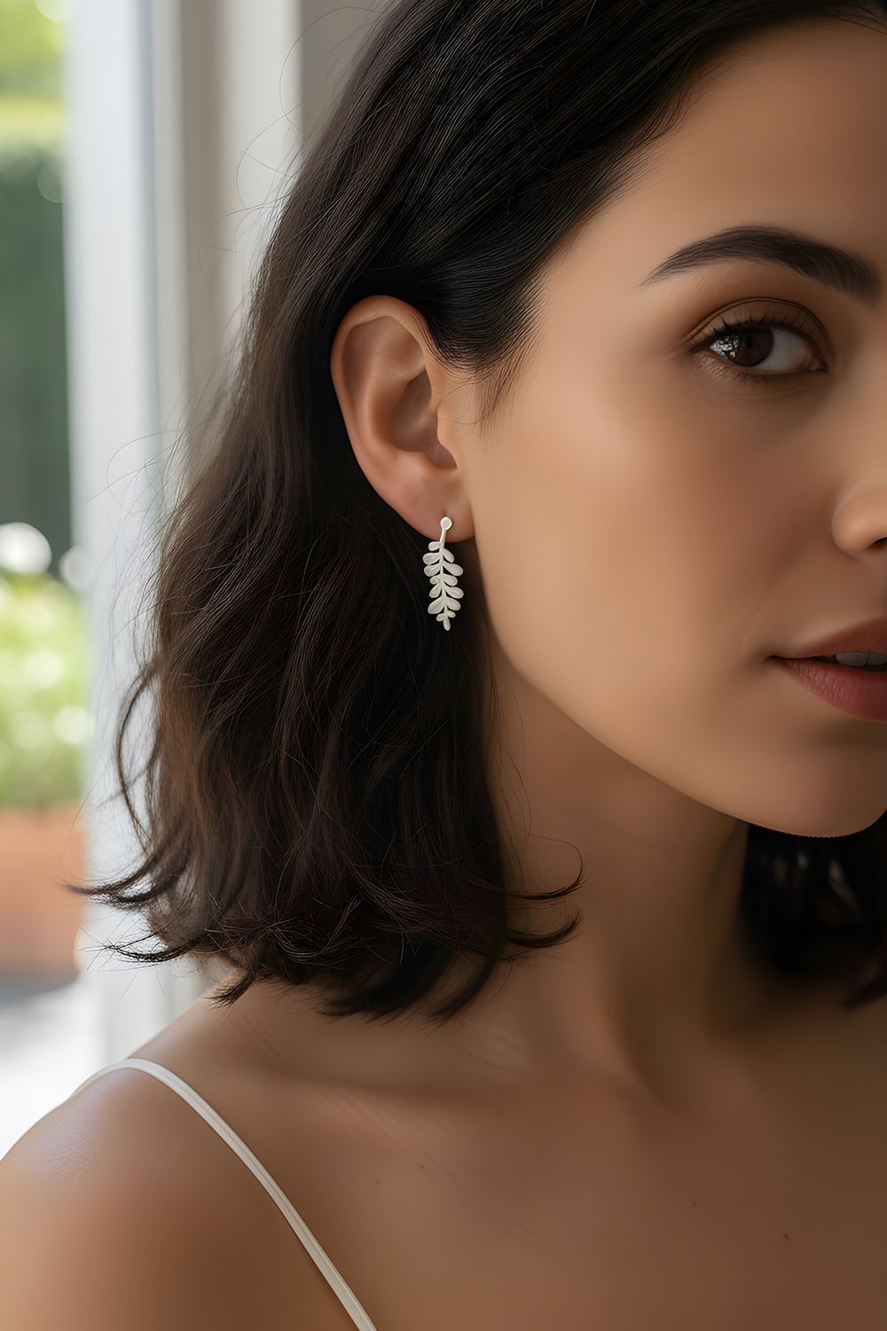 Sarmaşık Model Gümüş Küpe