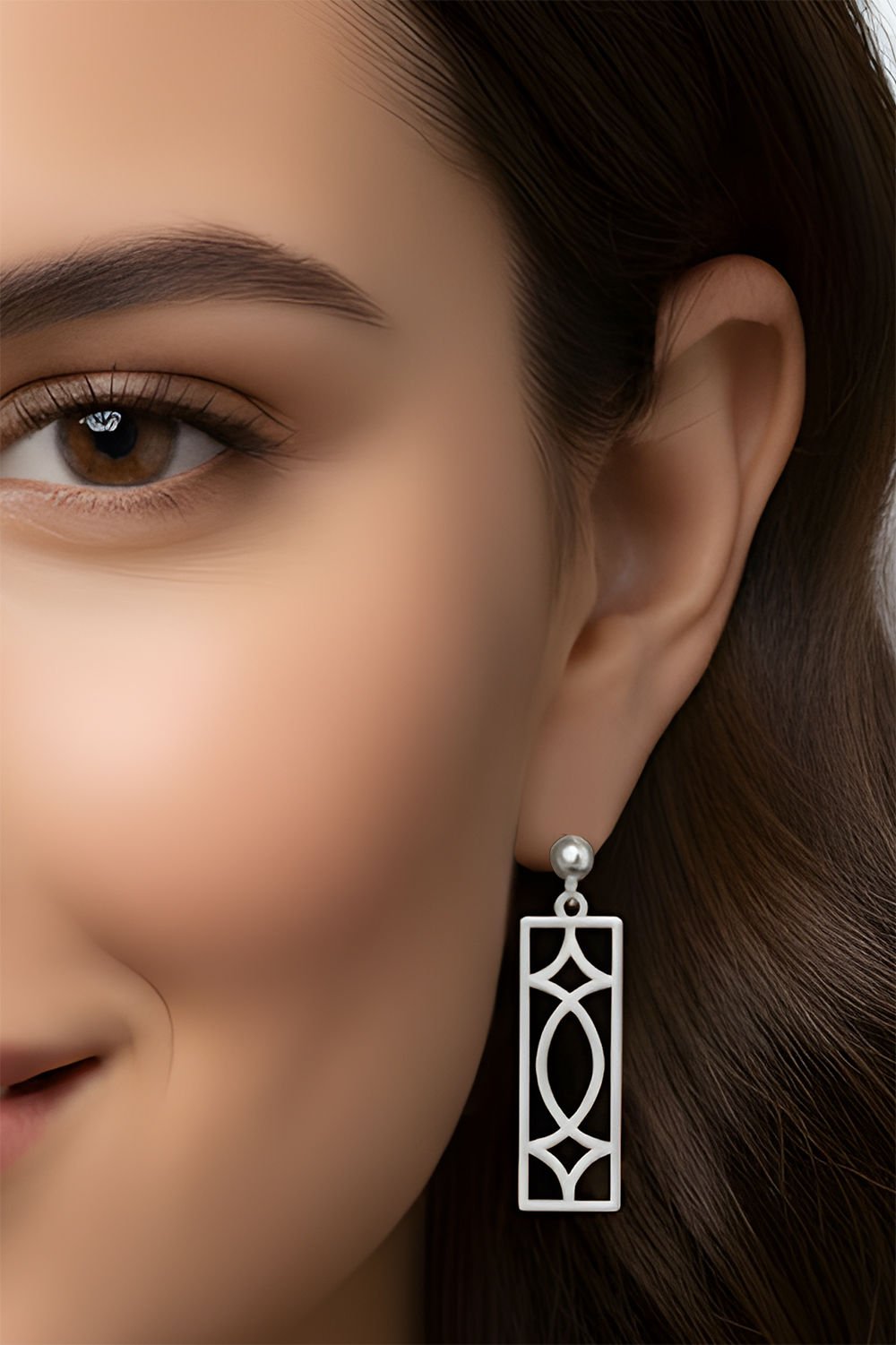 Gatsby Model Gümüş Küpe